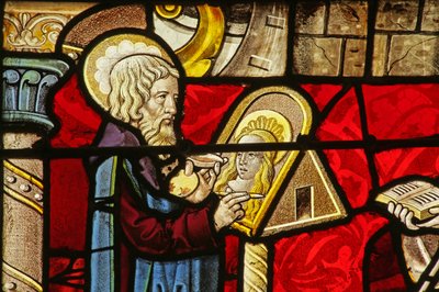 St Luke maler et portræt af Jomfru Maria, Rumilly af Unknown